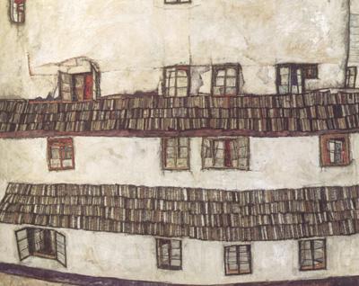 Egon Schiele Faqade of a House (mk12) Germany oil painting art